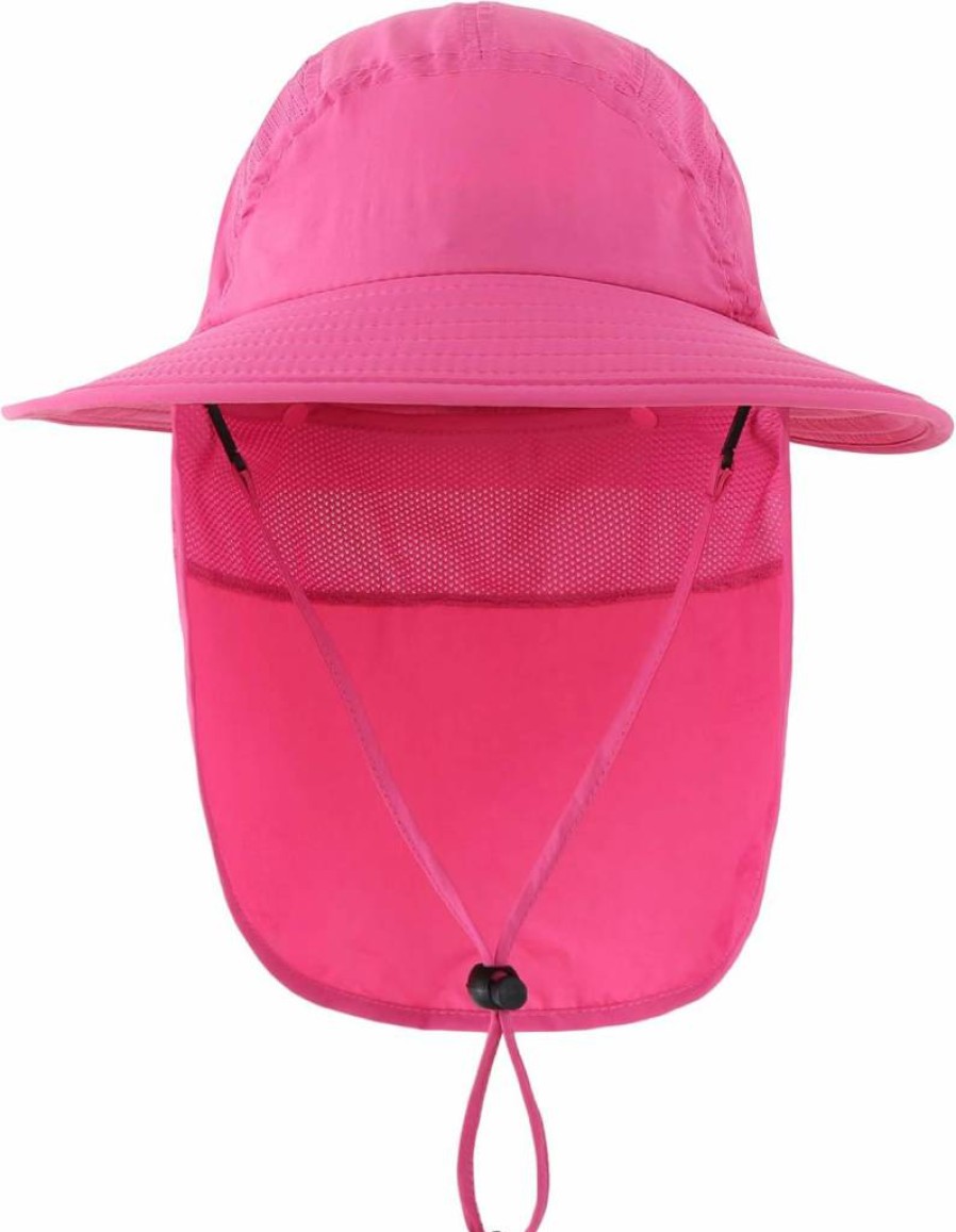 Home Prefer UPF 50+ Kids Sun Hat with Neck Flap - Wide Brim Summer Beach Bucket Hat for Boys, Girls, Toddlers - Safari Hat for Sun Protection