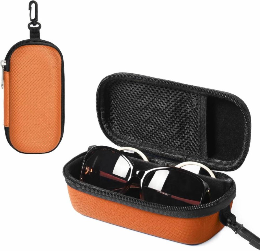 Bukere EVA Hard Shell Dual Glasses Case - Adjustable Travel Organizer for Eyeglasses & Sunglasses, Men & Women