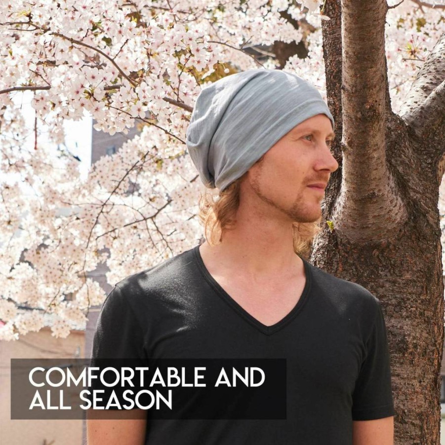 CHARM Slouchy Summer Beanie for Men & Women - Lightweight Cotton Knit Hipster Hat for Chemo & Fashion