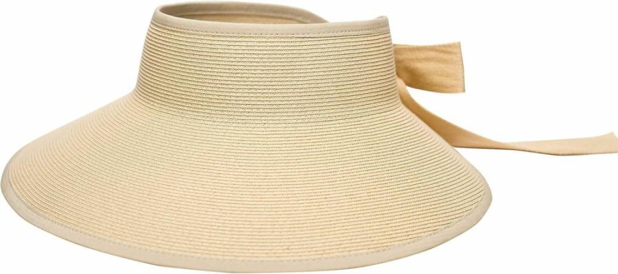 Pineapple & Star Women's Summer Beach Hat - UPF 50+ Packable Straw Visor for Sun Protection