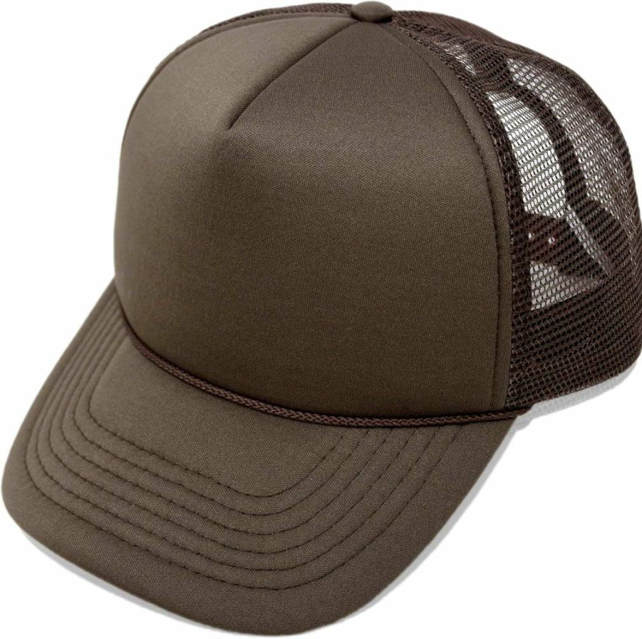 DALIX Solid Color Trucker Hat with Mesh Back, Lightweight Adjustable Strap & Small Braid Design for Men and Women