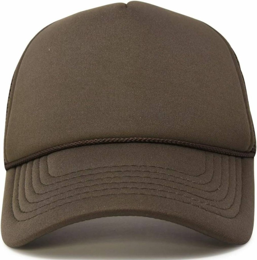 DALIX Solid Color Trucker Hat with Mesh Back, Lightweight Adjustable Strap & Small Braid Design for Men and Women