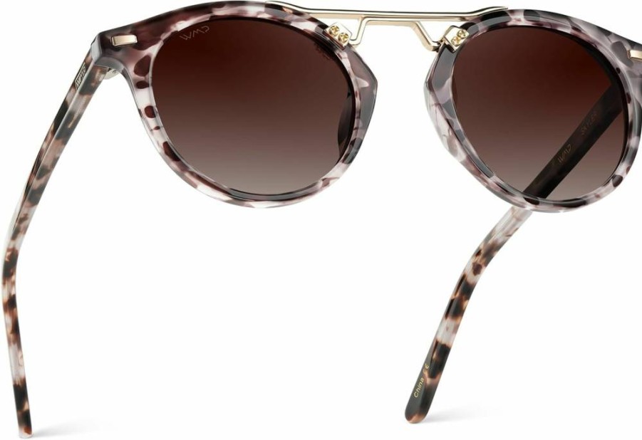 WearMe Pro Women's Vintage Sunglasses – Retro Round Polarized Double-Bridge UV Protection Shades