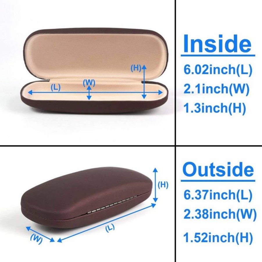RayLove Durable Hard Shell Eyeglasses Case - Unisex Protective Glasses Cover for Men & Women