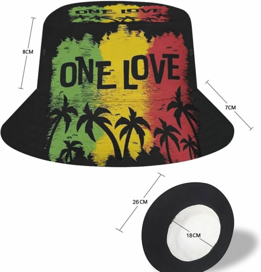 SUYXKOP Reggae Rasta Bucket Hat for Men & Women - Lightweight Packable Summer Beach Sun Hat for Outdoor Travel & Vacation