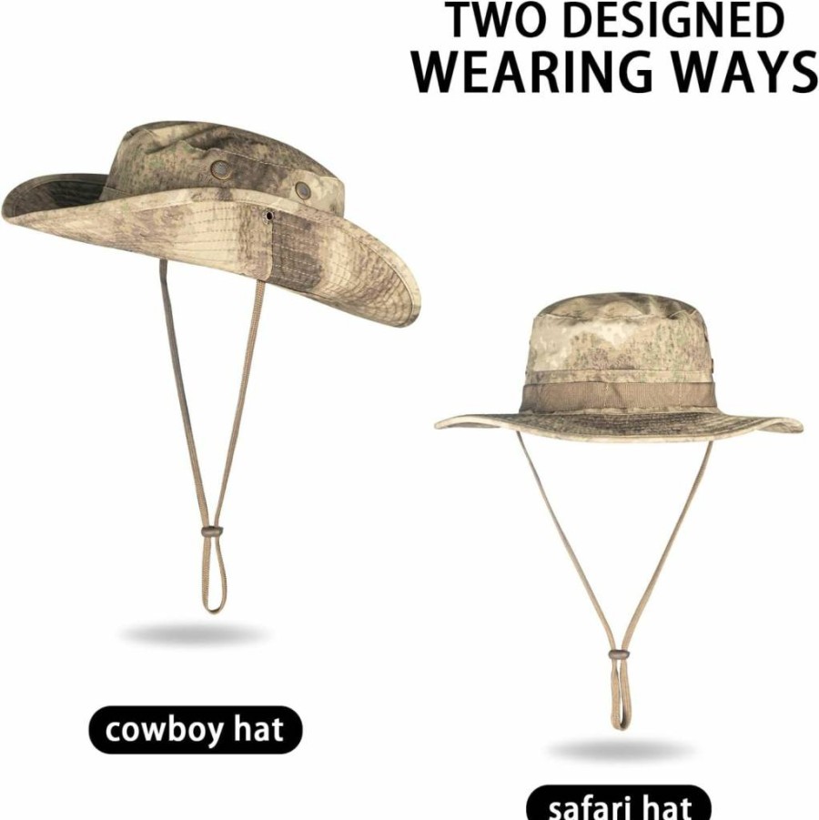Ruqizhi UPF 50+ Sun Hat for Men & Women - Lightweight Bucket Boonie Hat for Safari, Fishing, Hiking, Beach, and Outdoor UV Protection