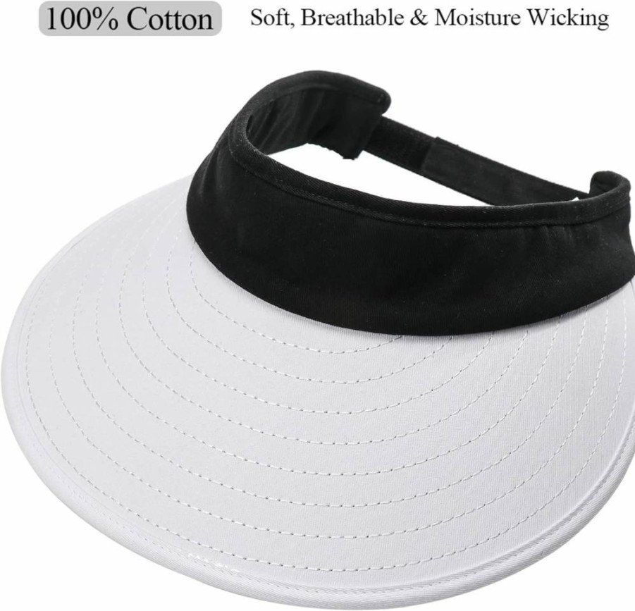 CAMOLAND Women's Sun Hat Wide Brim UV Protection Summer Beach Visor Cap for Outdoor Travel