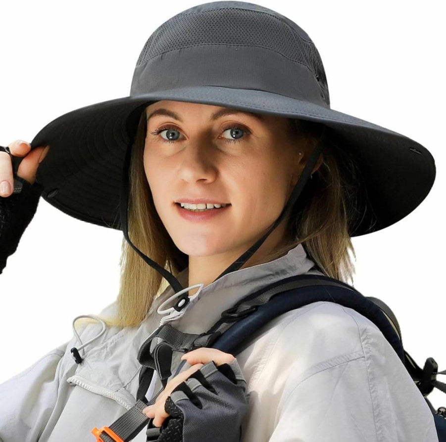 HUAMULAN Wide Brim Sun Hat for Men & Women - UPF 50+ UV Protection, Breathable Summer Outdoor Hat for Fishing, Hiking, Beach, Gardening