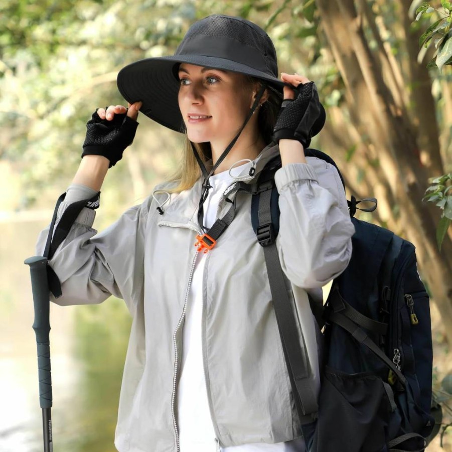 HUAMULAN Wide Brim Sun Hat for Men & Women - UPF 50+ UV Protection, Breathable Summer Outdoor Hat for Fishing, Hiking, Beach, Gardening
