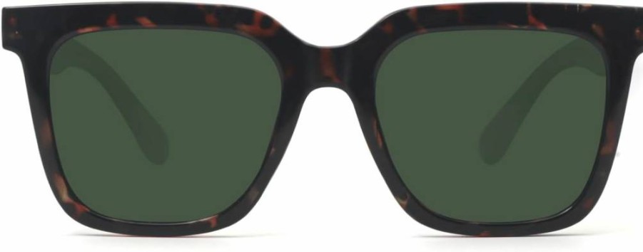 Fozono Large Square Polarized Sunglasses for Women & Men – Retro UV400 Protection, Classic Trendy Unisex Design