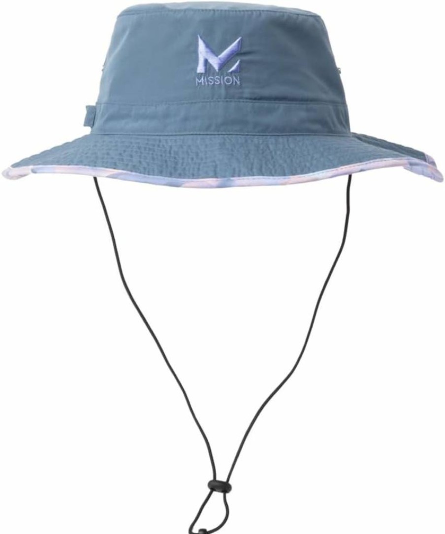 MISSION Unisex Cooling Bucket Hat - Lightweight Foldable Wide Brim Sun Hat with 2-Hour Cooling Technology for Men & Women