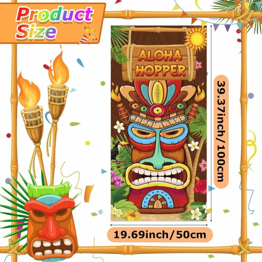 10 Pcs Tiki Potato Sack Race Bags for Kids & Adults - Hawaiian Luau Party Supplies, Outdoor Beach Games, Halloween & Birthday Party Favors by Epakh