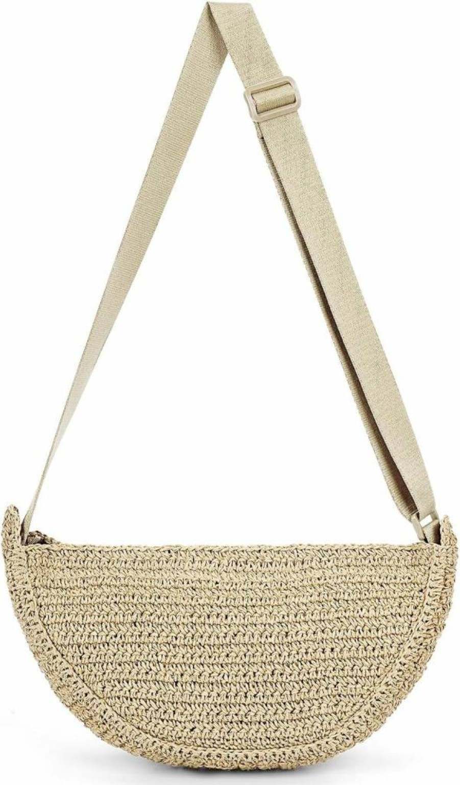 GETERUUV Women's Straw Crossbody Bag - Handmade Woven Beach Purse, Fashion Crochet Shoulder Bag for Summer 2024