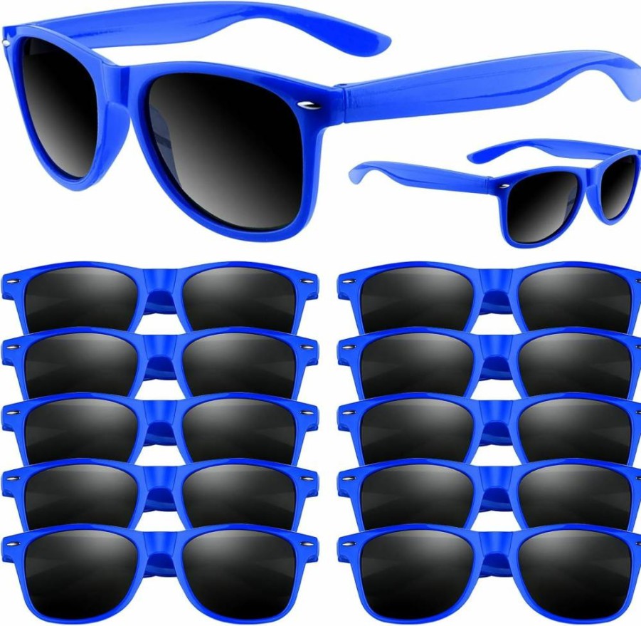 ASTARON Black Sunglasses Bulk Pack - 6/12/24/48 Pairs for Summer, Beach, Pool, Birthday, Wedding Party Favors & Supplies