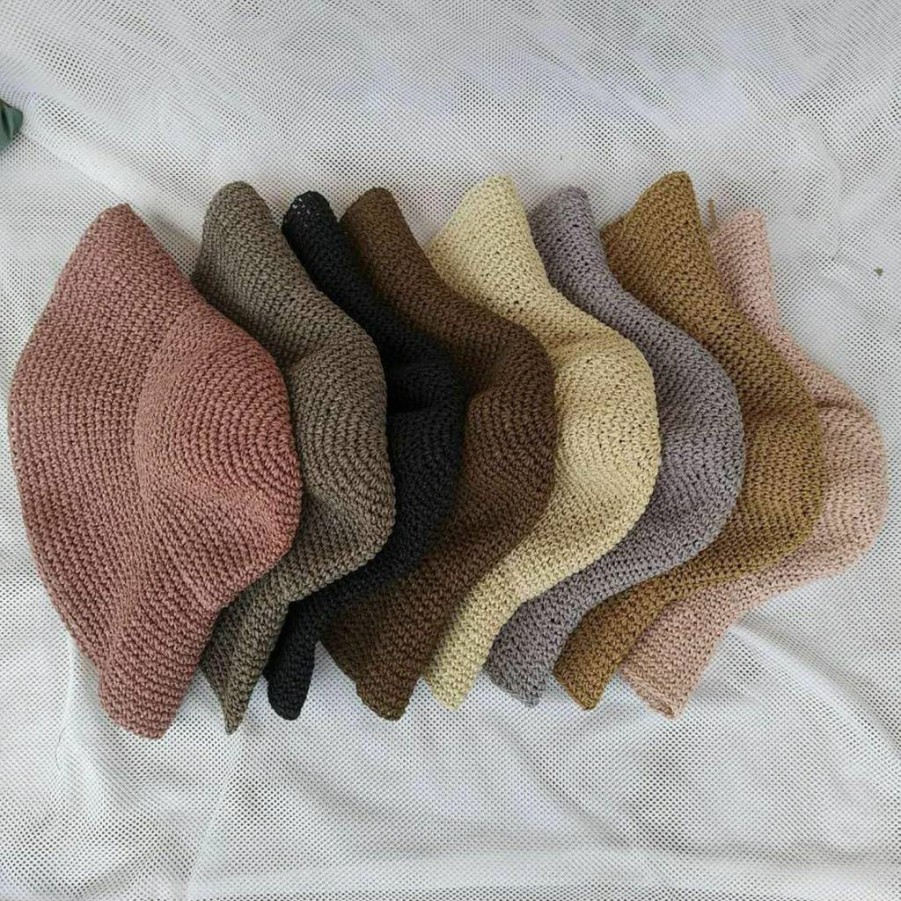 Huuflyty Women's Wide Brim Sun Hat UPF 50+ Foldable Floppy Straw Beach Hat for Summer Outdoor Travel