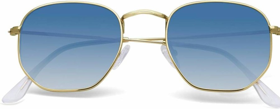 YWWPMDOF Polarized Sunglasses for Women & Men – Trendy Square & Hexagonal Frames with UV400 Protection, Mirrored Lens, Lightweight & Stylish