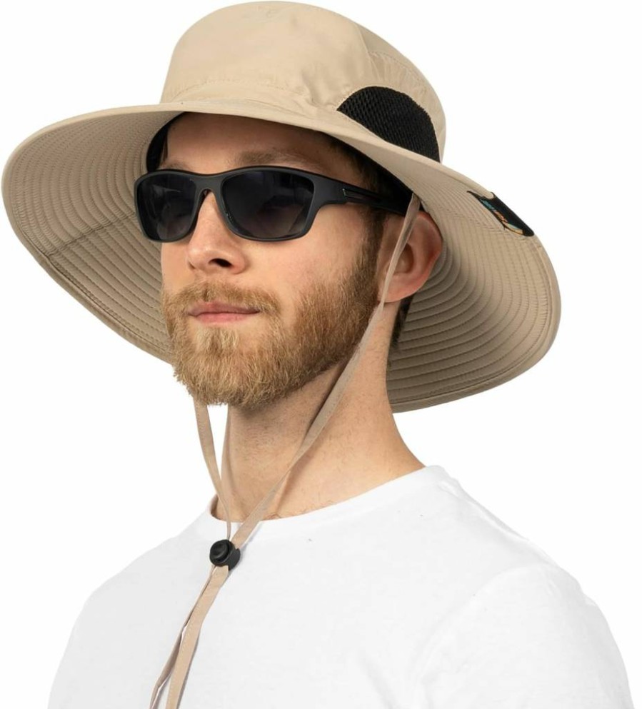 SUN CUBE UPF 50+ Wide Brim Sun Hat for Men & Women, Safari Bucket Hat for Fishing, Hiking, Beach, Outdoor UV Protection Boonie Hat